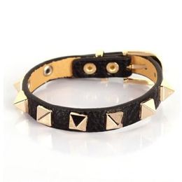 new LOVELY Fashion star style women's bracelet and candy multicolour Women strap rivet bracelet for Gift234m