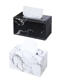 Tissue Boxes & Napkins Marbling PU Box Home Office Rec Paper Towel Holder Desktop Napkin Storage Container Kitchen Tray5318335
