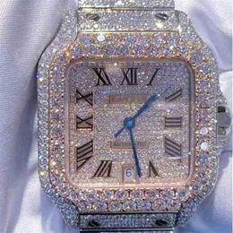 Armbanduhren 2022 Die individuelle Anpassung der Mosang-Stein-Diamantuhr kann den TT einer wasserdichten Herrenuhr mit automatischem mechanischem Uhrwerk und 215 V bestehen