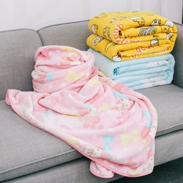 Plush Dolls 7 Styles Kawaii Anime Flannel Blanket Japan Bedroom Sofa Comfortable Warm Bedspread on the Bed Cover 231212