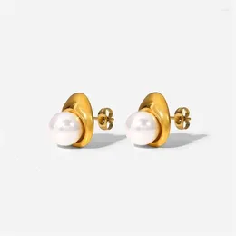 Stud Earrings Trend Vintage Pearl European And American Style For Women Jewerly Gift Wholesale