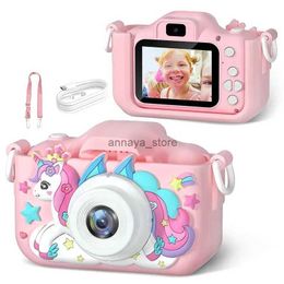 Toy Cameras Children Camera 1080P HD Toddler Digital Video Camera 2.0-inch Kids Camera with Silicone Cases Toys for Christmas Birthday GiftsL231212L23116