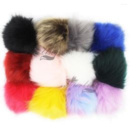 Keychains Furling DIY 12 PCS Fluffy Faux Fur Pom Ball 12cm Handbag Car Keychain Accessories Without