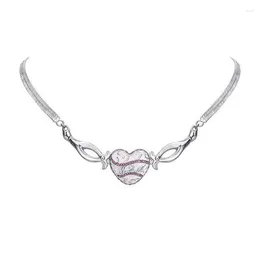 Pendant Necklaces Milk White Love Heart Enamel Necklace Female Temperament Niche Collarbone Chain Dropship