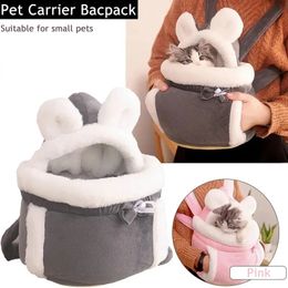 Cat s Crates Houses Pet Bacpack Walking Outdoor Travel Kitten Chest Bags for Small Dogs Nest Winter Warm Carring Plush Cage Cat Accessories 231212