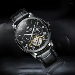 Wristwatches TIANNBU Night Glow Waterproof Men's Watch Multi Functional Fashion Casual Sun Moon Stars Mechanical