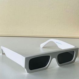 22Ss Rectangular classic fashion 40008 sunglasses 8 0MM polycarbonate plate notched frame sunglasses for men and women white sun g227Y