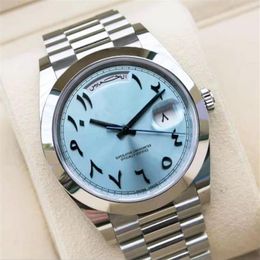 Classic Men Mens Ancient Arabic 41mm Sapphire Watch Watches Sports Automatic Watches Movement Mechanical Stainless Steel Wristwatc253q