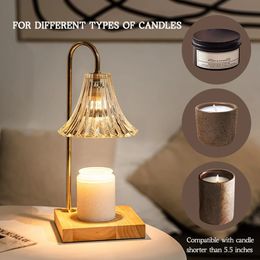 Fragrance Lamps Electric Candle Warmer Lamp Melt Wax Aromatherapy Table Lights Adjustable Switch USEUUK Plug 231212