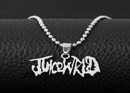 Hip Hop Rapper JUICE WRLD Necklace Strand Beads Chain Stainless Steel Letter Pendant Necklace Jewelry Fans Gift femme Mujer Y03018189892