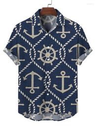 Men's Casual Shirts Vintage Flower Hawaiian Shirt 2023 Summer 3D Printed Vacation Beach Clothes Women Lapel Blouse Plain
