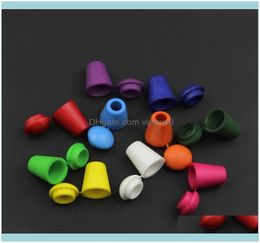 Other Cufflinks Tie Clasps Tacks Jewelry200Pcs Cord Ends Bell Stopper With Lid Lock Colorf Plastic Toggle Clip For Paracord Clo6502967
