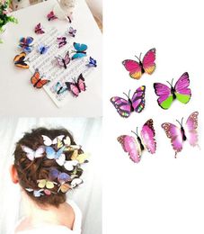 Hair Clips Barrettes 5Pcs Butterfly Bridal Accessories Wedding Pography Costume1520238
