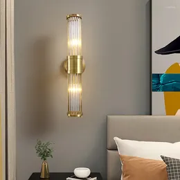 Wall Lamp Modern Home Led Clear Crystal Light Minimalist Bedside Living Room Background Decor Sconce Lighting Fixtures