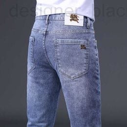 Men's Jeans designer jeans Blue for Men 2023 Spring/Summer New Light Luxury Pants European Goods Show High Appearance Thin Casual Slim Fit Style 1DV2