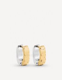 Luxury brand designer high quality gold and silver double Colour Hoop Earrings women039s party wedding couple gift Jewellery 925 s8652086