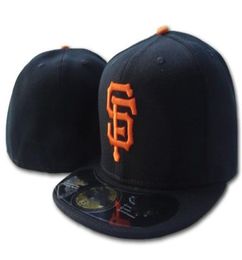 One Piece High Quality Giants Classic Team Black Colour On Field Baseball Fitted Hats Fashion Hip Hop Sport SF Full Closed Design C8089733