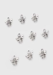 200Pcs alloy Bee Antique silver Charms Pendant For necklace Jewelry Making findings Craft 11x10mm3122974