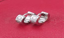 Fashion classic C letter Hoop Huggie for women to send lover diamond gold party allmatch earrings jewelry gift6276444