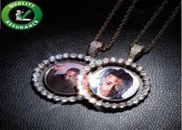 Iced Out Pendant Hip Hop Bling Chains Jewellery Men Luxury Designer Necklace Diamond Tennis Chain Po Frame Pendants Rapper Fashion C1259447
