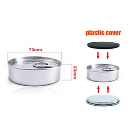 Wholesale 3.5g Empty Pressitin Metal Can Stock Pressitin Cans packaging jar Dry Herb Container Box Tin Cans 73*23mm With 25 Types Stickers