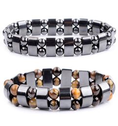 Bangle Nature Yellow Tiger Eye Hematite Beads Bracelet Therapy Health Care Magnet Men039s Jewelry Charm Bangles Gifts For Man2121782