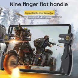 Game Controllers For PUBG Controller Six Finger L1 R1 Fire Aim Button Trigger Gamepad Joystick IPad Tablet ABS Accessories