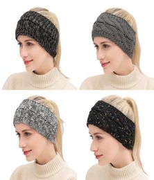 2018 Knitted Crochet Headband Women Winter Sports Head wrap Hairband Turban Head Band Ear Warmer Beanie Cap Headbands 2200227