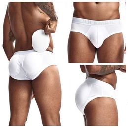 New Design Padded Men S Underwear Removable Hip Pads Briefs Push Up Cup Pure Cotton Shorts Big Ass Swim Trunks