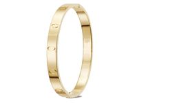 Fashion thin love gold chain bracelet screw Jewellery designers bangle rose gold Platinum bangles gift Titanium Steel adult 365mm b3503624