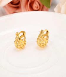 Fine Jewellery Sudan Earrings 22 K 24 K Thai Baht Yellow Gold Plated Arab African hoop Earring Wedding cute kids charms party9149471