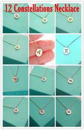 12PCS Zodiac Constellation Aries Taurus Gemini Cancer Leo Virgo Libra Scorpio Sagittarius Capricorn Aquarius Pisces Necklaces with5503572