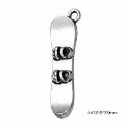 Pendant Necklaces DOUBLE NOSE Zinc Alloy Antique Silver Plating Skateboard Sport Snow Board Charms Pendants DIY Jewellery Finding