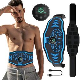 Core Abdominal Trainers ABS Toning Belt Abdominal Muscle Toner EMS Muscle Stimulator Men Women Fitness Training Body Shaping Home Gym Workout Exercise 231211