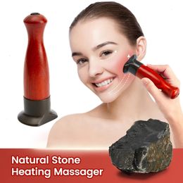 Eye Massager Electric Bian Stone Heating Face Massage for Neck Tighten Lift Skin Guasha Energy Needle Warm Gua Sha 231211