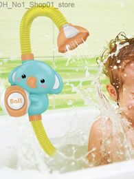 Bath Toys Kids Bath Toy Shower Head Electric Elephant Water Spray Showerhead Waterproof Automatic Spray Shower Head Toys For Boys Girls Q231212