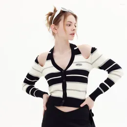 Women's Sweaters Strapless Long Sleeve Cropped Sweater For Women Girls Off-shoulder Knitted Spring Fall Y2k Pullover Fitness Crop Tops