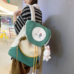 Backpack Cute Flip Women Girl Nylon School Bag Kawaii Student Book Female Fashion College Lady Travel Backbag