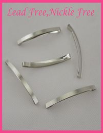 20PCS Silver finish 4mm64cm 25quot Slim Plain Rectangle Metal Slide Hair Barrettes at lead and nickle whole3289686