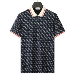 Brand Designer Classic Solid Colour Business Men's POLO Top Play Fashion Father Shirt Clothing Anime T-Shirt 189