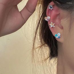 Backs Earrings Y2K Jewellery Ear Cuff Zircon Star Clip For Women Climbers No Piercing Fake Cartilage Earring Without Hole Brinco