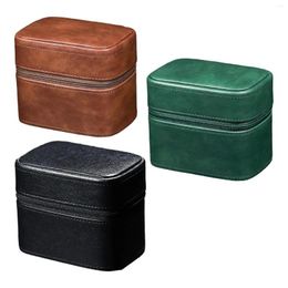 Watch Boxes Jewelry Box Zipper Closure Portable Case Container Gift Bracelet Holder PU Leather For 2 Watches