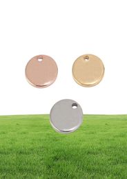 304 Stainless Steel Rose Gold Coin Disc Charm Round Stamping Blank Tags Metal Jewellery Making Supply 8mm10mm16425923