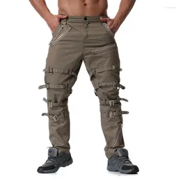 Men's Pants 203 Trend Casual Fashion Versatile Personalized Youth Men Metal Decoration Slim Fit