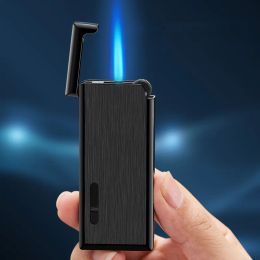 New Metal Gas Lighter Turbo Lighters Smoking Accessories Butane Torch Cigar Cigarettes Lighter Gadgets For Men BJ