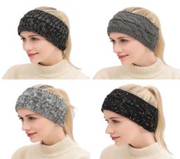 2018 Knitted Crochet Headband Women Winter Sports Head wrap Hairband Turban Head Band Ear Warmer Beanie Cap Headbands 9052567