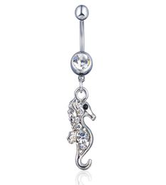 D0282 2 Colours The Seahorse style Belly Button Navel Rings with mix4158046