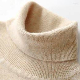 Men's Sweaters Cashmere Wool Blend Turtleneck Knit Sweater Autumn Winter High Collar Warm Jumper Male Turtle Neck Knitted Pullover