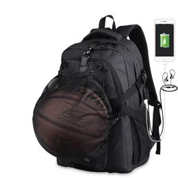 Balls Men Sport Basketball Football Backpack School Bag for Teenager Boys Soccer Ball Pack Laptop Football Net Gym Basketball Bags 231212