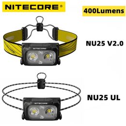 Other Sporting Goods NU25 UL V2 Rechargeable Headlamp 400Lumens Dual beam Equipped spotlight floodlight Ultra Lightweight Headlight Lighting 231211